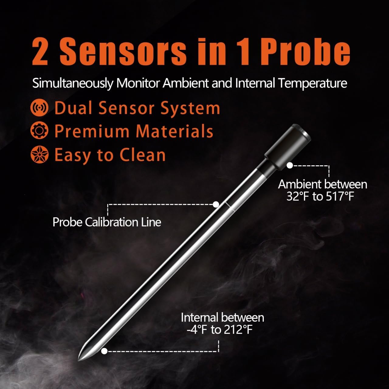 🔥Smart Grill Master Kit💥 262FT Bluetooth Range✨ 2-in-1 Probe Tech🌪️ APP Alerts for Perfect Steaks | TikTok's #1 BBQ Tool 🔥Smart Grill Master Kit💥 262FT Bluetooth Range✨ 2-in-1 Probe Tech🌪️ APP Alerts for Perfect Steaks | TikTok's #1 BBQ Tool